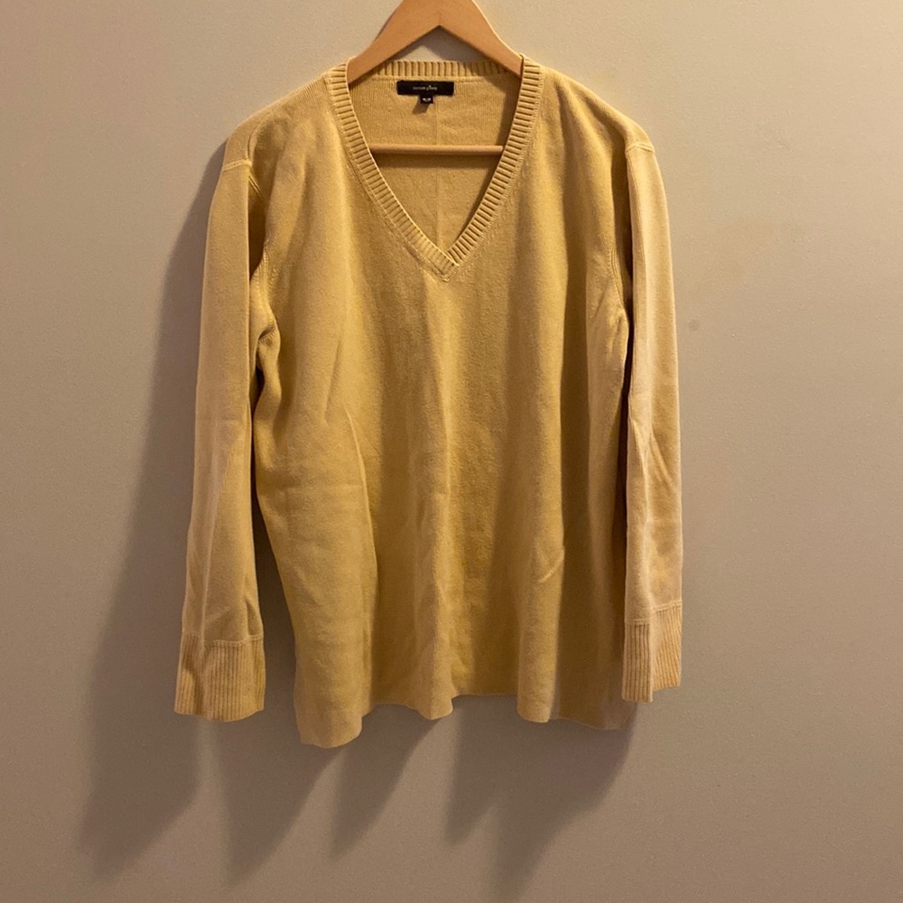 Yellow plus size 100% cotton sweater.